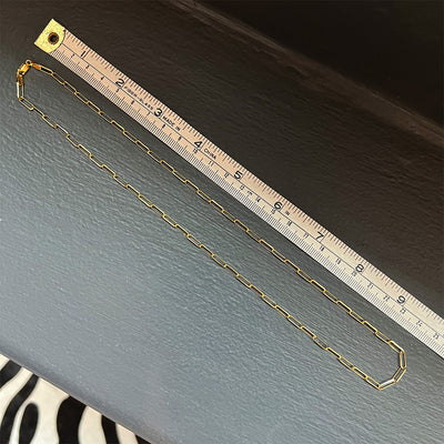 14K Yellow Gold Paper Clip Chain