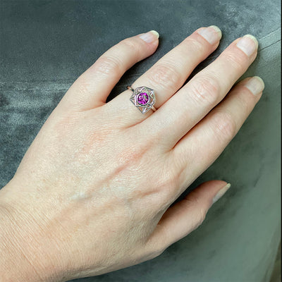 Instant Crush with Purple Garnet Ring in 14K White Gold