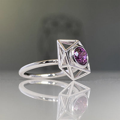 Instant Crush with Purple Garnet Ring in 14K White Gold