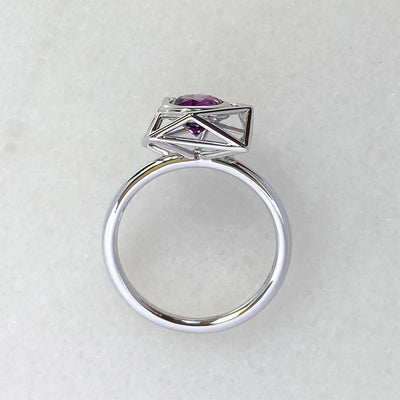 Instant Crush with Purple Garnet Ring in 14K White Gold