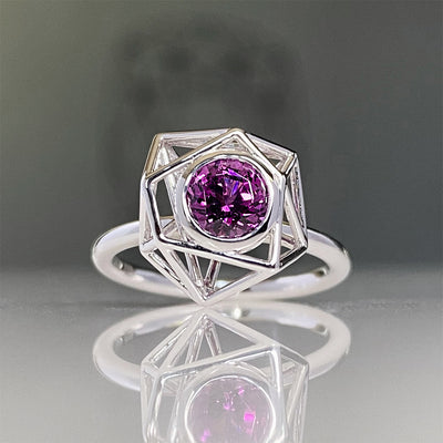 Instant Crush with Purple Garnet Ring in 14K White Gold