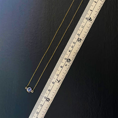 Tanzanite Floating Pendant in 14K Yellow Gold