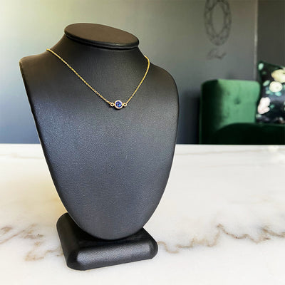 Tanzanite Floating Pendant in 14K Yellow Gold