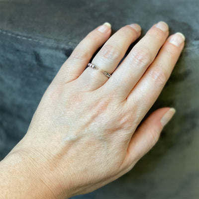 ‘Tender Love’ Open Ring in 14K White Gold