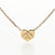 Modern Love 14K Yellow Gold Floating Heart Pendant with Sterling Silver Chain