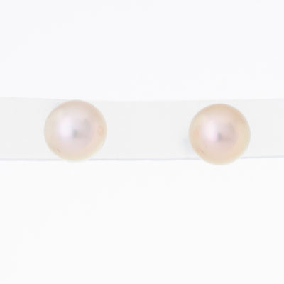 Pink Classic 6mm Freshwater Pearl Studs in 14K Yellow Gold