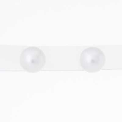 White Classic 6mm Freshwater Pearl Studs in 14K Yellow Gold