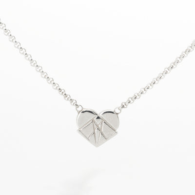 Modern Love Floating Heart Pendant in Sterling Silver