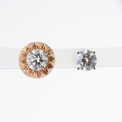 ‘Tender Love’ Stud Earring Jacket in 14K Rose Gold