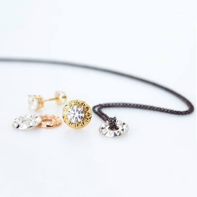 ‘Tender Love’ Stud Earring Jacket in 14K Yellow Gold