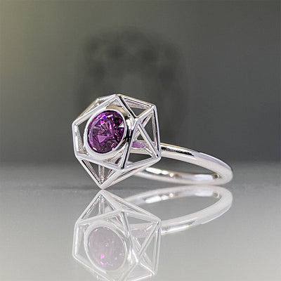 Instant Crush with Purple Garnet Ring in 14K White Gold