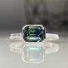 ‘La Piscine’ Bi-Colour Sapphire Ring in 14K White Gold