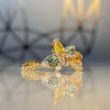 Tropical Bliss Montana Sapphire Chocolate and White Diamond Ring in 14K Yellow Gold