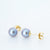 Grey Classic 6mm Freshwater Pearl Studs in 14K Yellow Gold
