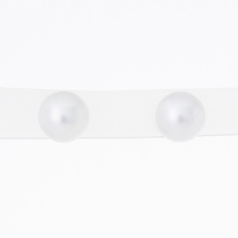 White Classic 6mm Freshwater Pearl Studs in 14K Yellow Gold
